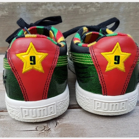 PUMA x Cameroon Eto AFRICAN CUP Football Sneakers BLACK/ POWER GREEN US 5.5 - Picture 4 of 12